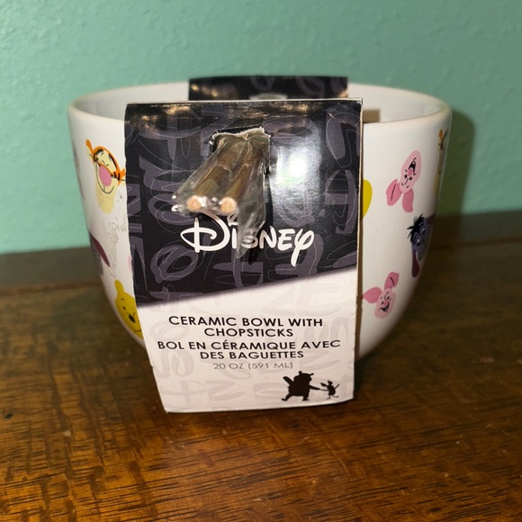 NWT Disney Winnie the Pooh Bowl with Chopsticks - Picture 2 of 3